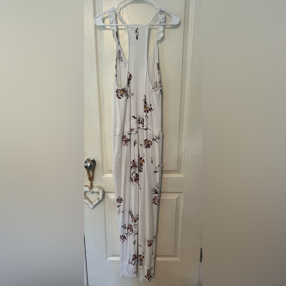 🎉 Host Pick 🎉 Sleep By Priv x Gentle Fawn Floral White Sleeveless Jumpsuit - Picture 8 of 11